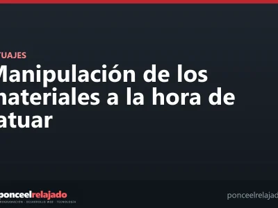 Portada: Manipulación de los materiales a la hora de tatuar