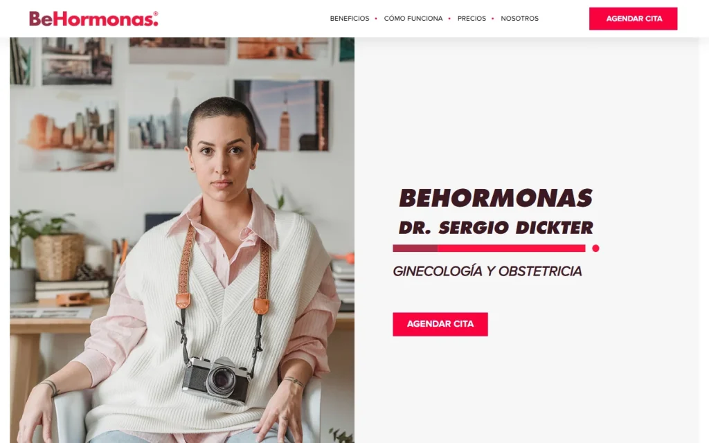 BeHormonas: página de inicio