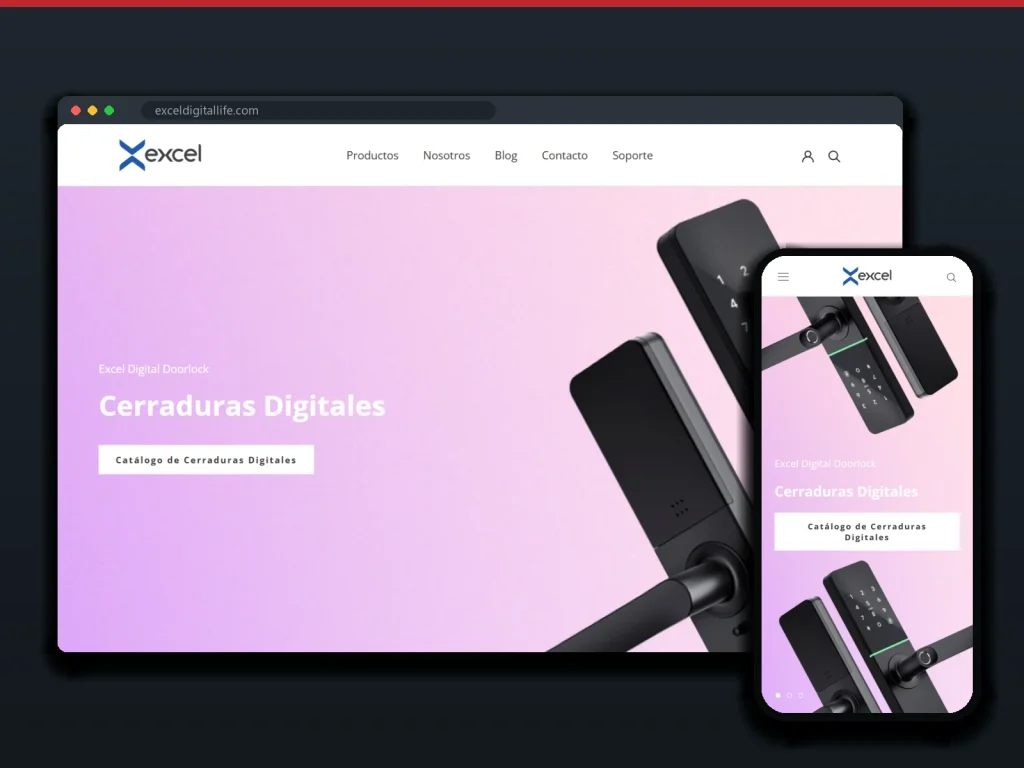 Excel Digital Life: sitio en escritorio y móvil