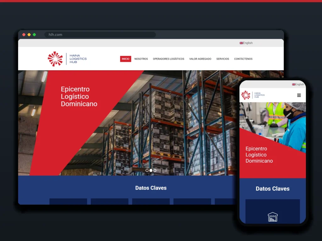 Haina Logistics Hub: sitio en escritorio y móvil
