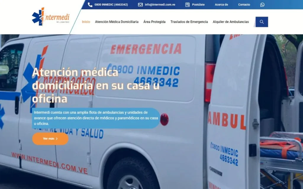 Intermedi: página de inicio