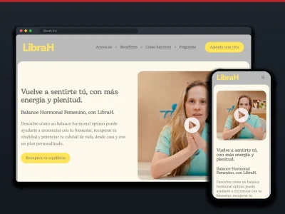 LibraH: sitio en escritorio y móvil