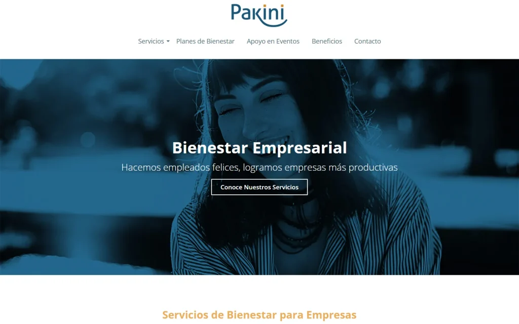 Pakini: página de inicio